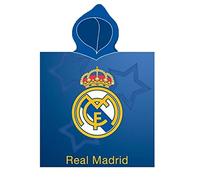 Real Madrid, Poncho Playa De Toalla Tiempo Libre Y Sportwear Unisex Infantil Niños, (multicolor), Única