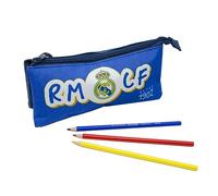 Real Madrid Portadoto 3 Compartimentos Estuche Escolar Niños Colegio RM Desde 1902 Azul Producto Oficial