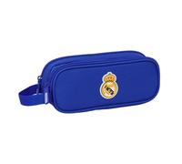 REAL MADRID - Portatodo Doble Niño, Estuche Infantil, Estuche Niño, Ideal para Niños en Edad Escolar, Cómodo y Versátil, Calidad y Resistencia, 21x6x8 cm