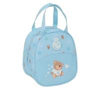 REAL MADRID PREESCOLAR AZUL - Bolso Portameriendas, Portatodo, Calidad y Máxima Resistencia, Porta Comida, Recreo, 19x14x22 cm