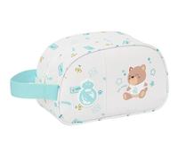 REAL MADRID PREESCOLAR BLANCA - Neceser Escolar Infantil Mediano con Asa, Neceser Infantil, Adaptable a Carro, Fácil Limpieza, Cómodo y Versátil, Calidad y Resistencia, 26x12x15 cm