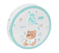 REAL MADRID PREESCOLAR BLANCA - Plumier Redondo, con 18 Piezas, Fácil Limpieza, Estuche Infantil, Estuche Niño, Ideal para Niños de 5 a 14 Años, Cómodo y Versátil, Calidad y Resistencia, 21x3.5 cm