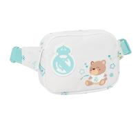 Real Madrid Preescolar Blanca - Riñonera Infantil Niño, Ideal para Jóvenes y Niños de Diferentes Edades, Cómoda y Versátil, Calidad y Resistencia, 14x4x11 cm