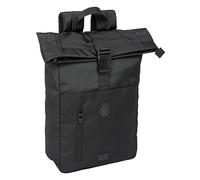 REAL MADRID PREMIUM - Mochila con Solapa para Portátil de 15.6", Ideal para Diferentes Edades, Cómoda y Versátil, Calidad y Resistencia, 28x13x42 cm, Color Negro
