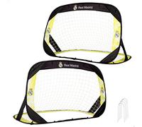 COLORBABY Real Madrid Set 2 porterías fútbol Pop-up, 120 x 80 x 80 cm, Incluye Bolsa de Transporte, Estructura Plegable, Montaje fácil, optimo para jardín o Parque, Desde 3 años (77595)