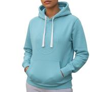 Real Madrid Sudadera Mujer Oficial - Azul Celeste con Escudo en Relieve, Capucha y Bolsillo Canguro | Ropa Deportiva Femenina (FR/ES, Letras, S, Regular, Regular, Azul)