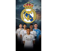 Real Madrid Toalla Playa Oficial 70x140 cm - 100% Microfibra, Secado Rápido, Ligera y Compacta - Toalla Piscina, Viaje y Deporte - Diseño Original Club Fútbol (Madrid NW1672)