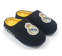 Real Madrid Zapatillas de casa para Niño y Adulto - Oficiales, cómodas y acolchadas (tallas 30/31 a 45/46) (Negro, 36/37, Sistema tallas calzado EU, Adolescente, Números (rango), mediano, 36, 37)