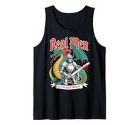 Real Men Get Bloody Swords Caballero Dragón Hombre Camiseta sin Mangas