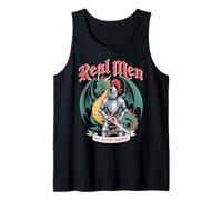 Real Men Get Bloody Swords Caballero Dragón Hombre Camiseta sin Mangas