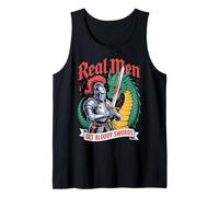 Real Men Get Bloody Swords Caballero Dragón Hombre Camiseta sin Mangas