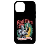 Real Men Get Bloody Swords Caballero Dragón Hombre Carcasa para iPhone 12 Mini