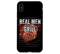 Real Men Grill - Dad & Son Boys Matching BBQ Steak Graphic Carcasa para iPhone XS MAX