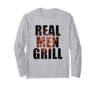 Real Men Grill - Dad & Son Boys Matching BBQ Steak Graphic Manga Larga