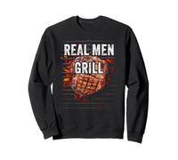 Real Men Grill - Dad & Son Boys Matching BBQ Steak Graphic Sudadera
