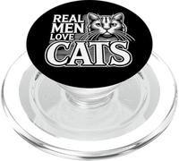 Real Men Love Gats, Divertido y Bonito Gatito, Amante de los Gatos, Regalo para Hombre PopSockets PopGrip para MagSafe