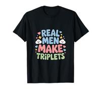 Real Men Make Triplets - Trillizos con Texto en alemán Camiseta