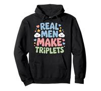 Real Men Make Triplets - Trillizos con Texto en alemán Sudadera con Capucha