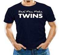 Real Men Make Twins Men T-Shirt Black Unisex Tops Casual tee 3XL