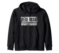 Real Men Marry Teachers Funny Teacher Husband Sudadera con Capucha