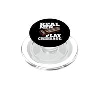 Real Men Play Cribbage Loves Juego de Cartas Cuna Jugadores Cribbage PopSockets PopGrip para MagSafe