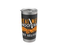 Real Men Shoot Arcillas Deportivas Disparar Arcilla de Tiro Vaso térmico de acero inoxidable de doble pared