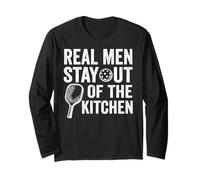 Real Men Stay out of The Kitchen Funny Pickleball Manga Larga