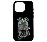 Real Men Tough Guys, Ride Scooters. Estilo Retro de Patinete Carcasa para iPhone 16 Pro