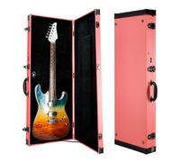 REAL MISSION Funda rígida para guitarra eléctrica, compatible con Fender Strat, Tele y guitarras estándar, carcasa rígida portátil de protección de 4 capas con mango cómodo, bloqueo de metal seguro