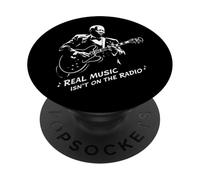 Real Music Isn'T On The Radio - Guitarra Blues Legend PopSockets PopGrip Adhesivo