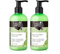 Real Natura - Acondicionador Sin Sal Aloe Vera Hidra - Hidratación Profunda - Suavidad y Brillo - Libre de Sulfatos y Parabenos - 300ml (Paquete de 2)