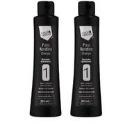 Real Natura - Champú Reparador Hidratante - Fórmula Sin Sal - Hidratación Intensa con Keratina Pura - Fortalece y Protege - Fragancia Duradera - 300 ml (Paquete de 2)
