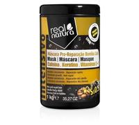 Real Natura - Máscara Sin Sal Pro-Reparación Bomba Café - Reparación y Fortalecimiento Intensivo - Hidratación y Suavidad - Protección Capilar - Fórmula Natural - 1 kg