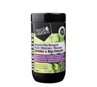 Real Natura - Máscara Sin Sal Pro-Resgate - Reparación Intensiva - Nutrición con Spirulina y Chlorella - Uso Versátil - Hidratación Profunda - 1000 ml