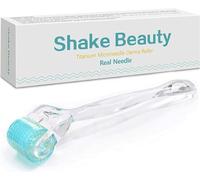 Real Needles - Derma Roller 192 Titanium 0,25 mm Micro aguja Cosmético Microdermoabrasión Herramienta para la cara - Incluye estuche de almacenamiento