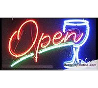 Real Neon Led Tubes Brand Newopen" W/Logo Sign W/Custom Options Handmade Lamp Neon Signs For Wall Decor PVC 35.6 cmx43.2 cm