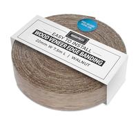Real Nuez de 22mm Hierro sobre Franja de Borde - Rollo de 7,5m - Pre-Pegado Cinta de Chapa de Madera para Aplicación de Bricolaje - Cubrirá el Borde de un Panel Estándar de MDF