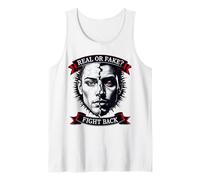 Real or Fake Truth Seeker Graphic tee Pregunta Realidad Camiseta sin Mangas