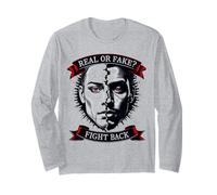Real or Fake Truth Seeker Graphic tee Pregunta Realidad Manga Larga