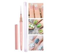 Real Para Alimento Arte De Uñas - Lápices De Diseño Para Consejos Finos 3P Cs, Cerdas De Nylon Resistente, Agarre Cómodo, Cuerpo Claro | Herramientas De Dibujo Para Esmalte De Gel Detalles, Pintura