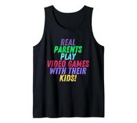 Real Parents Play Video Games with Their Kids Gamer Mom Dad Camiseta sin Mangas