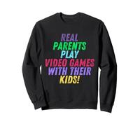Real Parents Play Video Games with Their Kids Gamer Mom Dad Sudadera