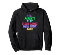 Real Parents Play Video Games with Their Kids Gamer Mom Dad Sudadera con Capucha