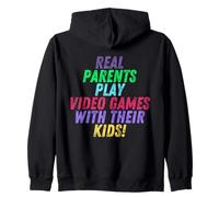 Real Parents Play Video Games with Their Kids Gamer Mom Dad Sudadera con Capucha