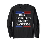 Real Patriots Fight Fascism Resist No Kings Defend Democracy Manga Larga