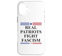 Real Patriots Fight Fascism Resist No Kings US Pro Democracy Carcasa para iPhone 16 Plus