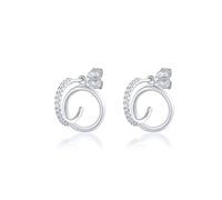 Real Personalized Stud Earrings For Women Zircon Pearl Piercing Earring Jewelry