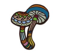 Real Sic Pin mágico de hongos - Pin psicodélico, de psilocibina con esmalte trippy - Pin de solapa para sombreros, mochilas, chaquetas, bolsas y tops, Hierro Hierro Impresión UV, Sin gemas.