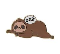 Real Sic Sleepy Sloth Pin - Super lindo permanecer en la cama esmalte Pin - Kawaii Animal Metal Pin de solapa - para mochilas, chaquetas, sombreros y topes - Unisex regalo