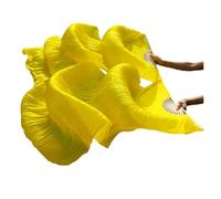 Real Silk Fabric Fans,1 Pair Handmade Women Belly Dancing, 180 * 90cm Long Perfect for Dance(Color 01,120x90cm Real Silk)